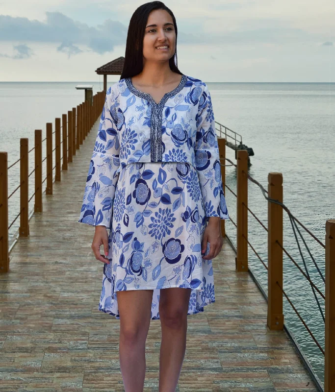ERA Hand Embroidered Mulmul/Cotton Voile Printed Summer Dress Stretchy unclassified dresses