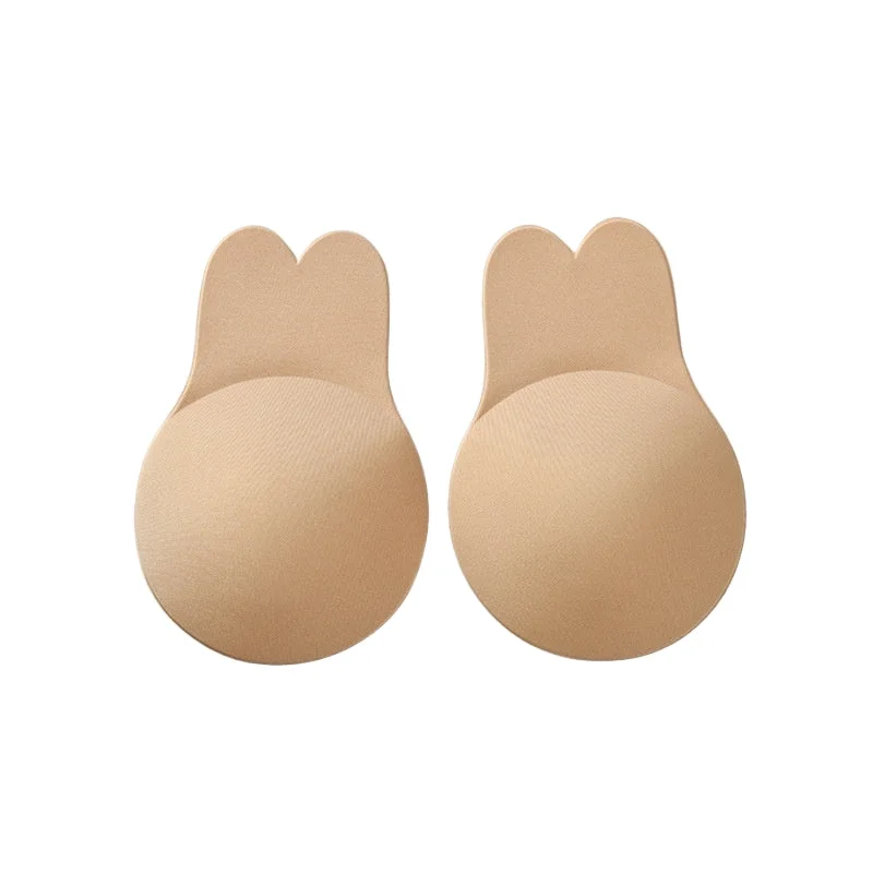 Bunny Ear Lift Bra Strapless Bra Seamless silicone invisible bra with bunny silicone invisible breast tape  691853832859 Satin unclassified dresses