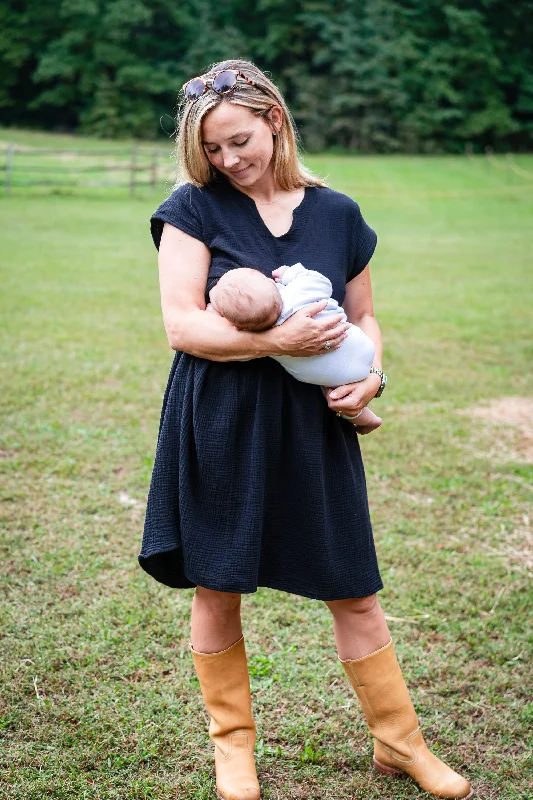 Latched Mama Coastline Cotton Zip Nursing Dress Lightweight unclassified dresses