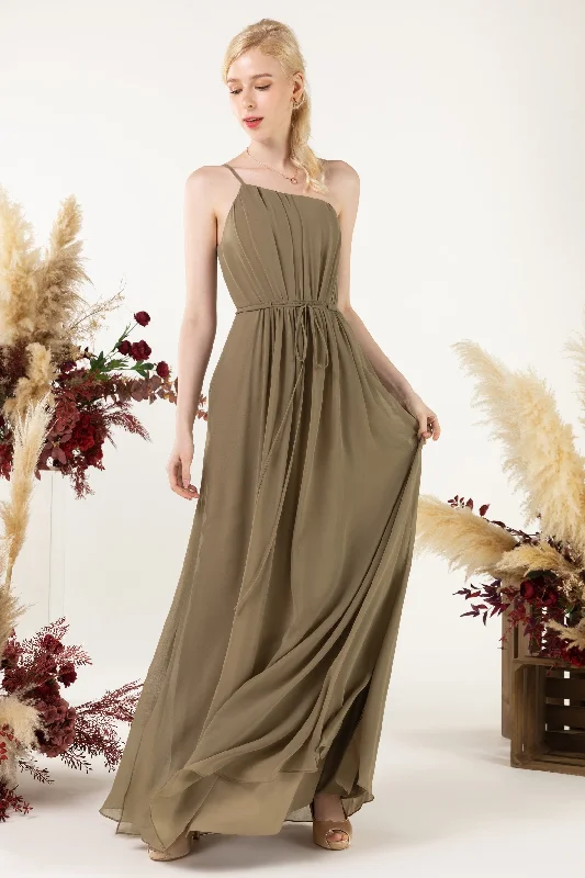 A-Line Floor Length Chiffon Bridesmaid Dress CB0462 Stylish unclassified dresses