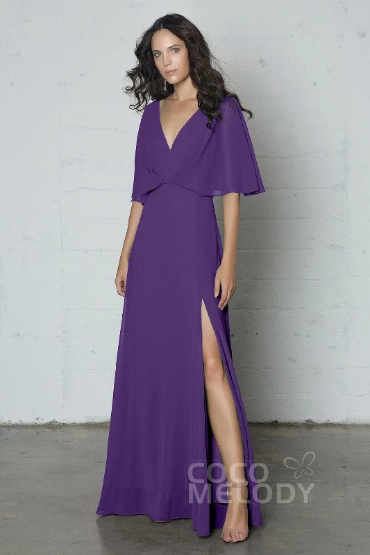 Sheath-Column Floor Length Chiffon Dress PR17024 Casual chic unclassified dresses
