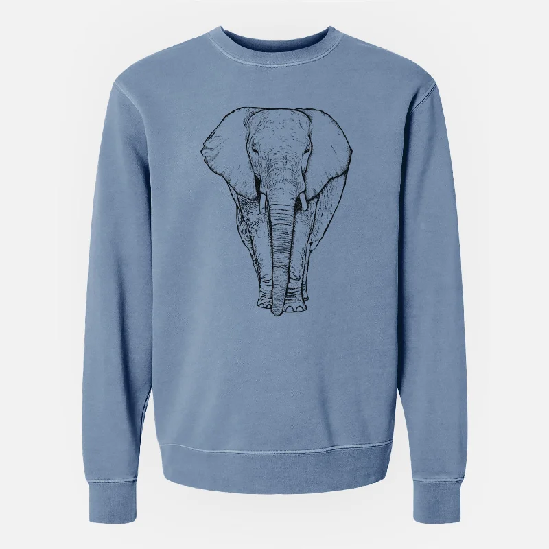 Bare Ella the Elephant - Unisex Pigment Dyed Crew Sweatshirt Hoodie Sweatshirt Set