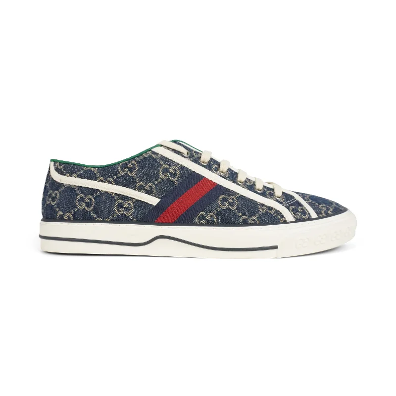 Gucci Denim Tennis Sneakers - Men's 11.5 High-Waisted Denim Skirt