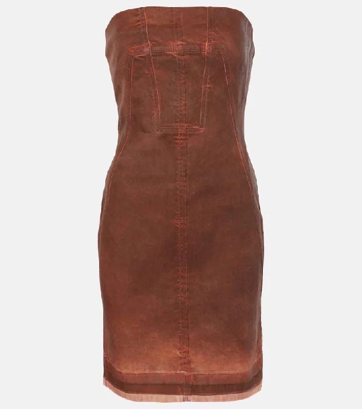 Rick Owens DRKSHDW denim bustier dress Loose Denim Skirt