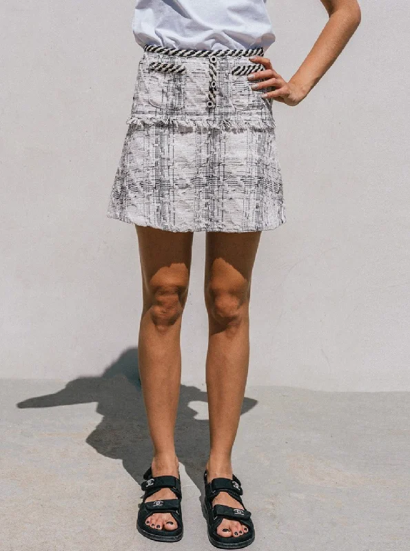 Ambre Tweed Mini Skirt