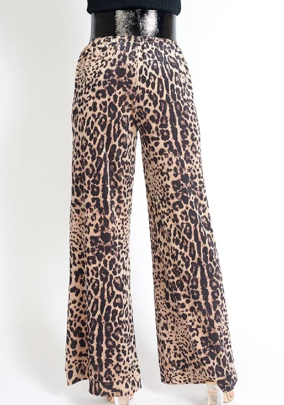 Bianca Velvet Pants in Leopard Print