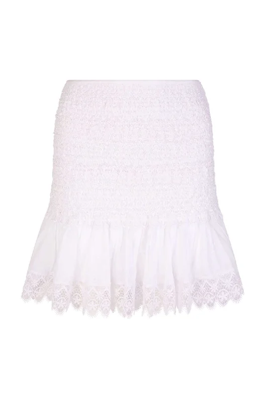 Fleur Short Skirt in White