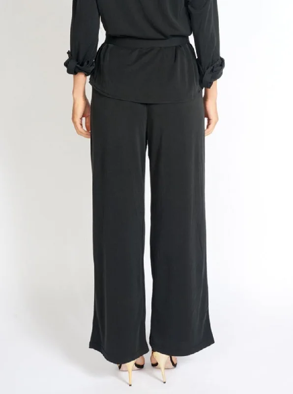 Office Day Easy Black Wide Leg Pants