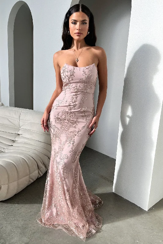 Ardell Maxi Dress - Pink Glitter