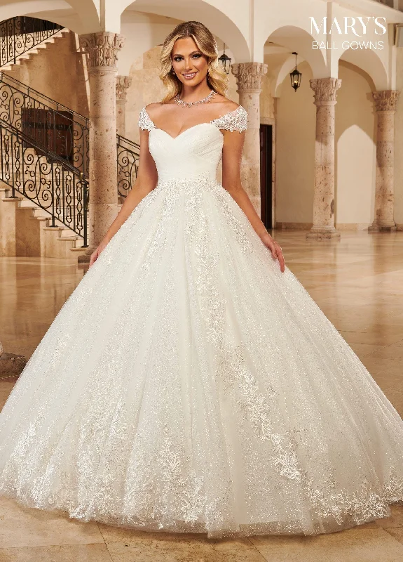 Glitter Sweetheart Wedding Ball Gown by Mary's Bridal MB6098