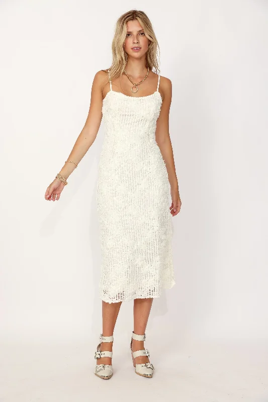 Krystal Embroidered Midi Dress