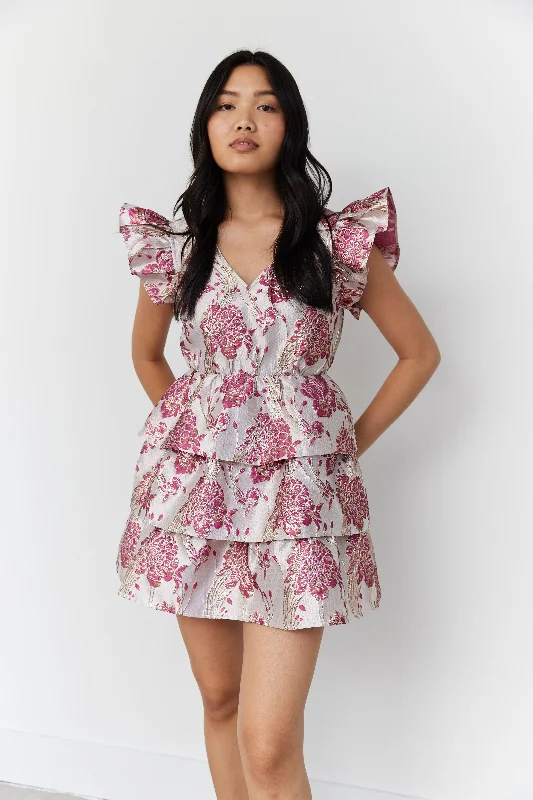 SALE - Robyn Ruffle Detail Tiered Mini Dress