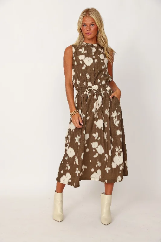 Rudy Printed TIe Waist Dress