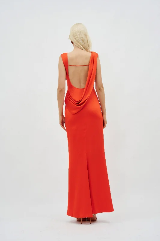 Tommy Flame Orange Gown