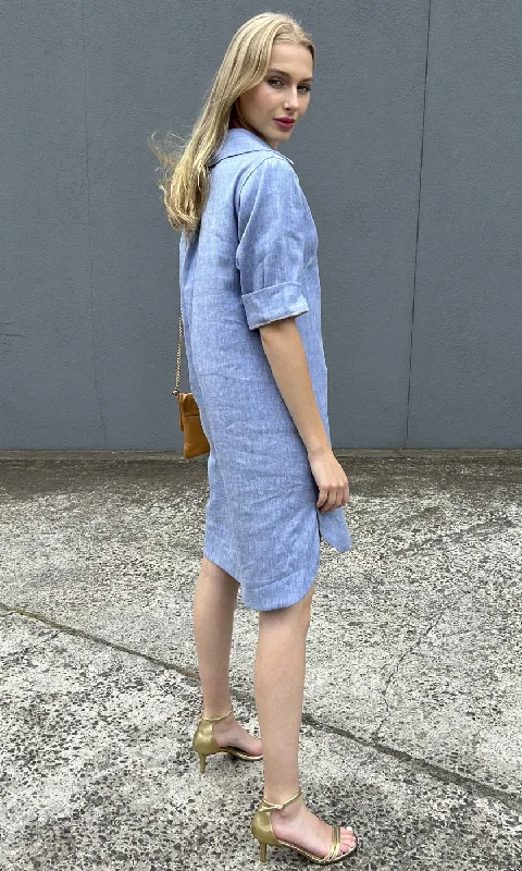 HOSS Ginger Dress - Blue Denim