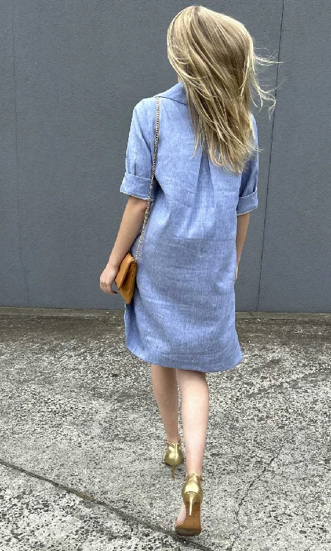 HOSS Ginger Dress - Blue Denim