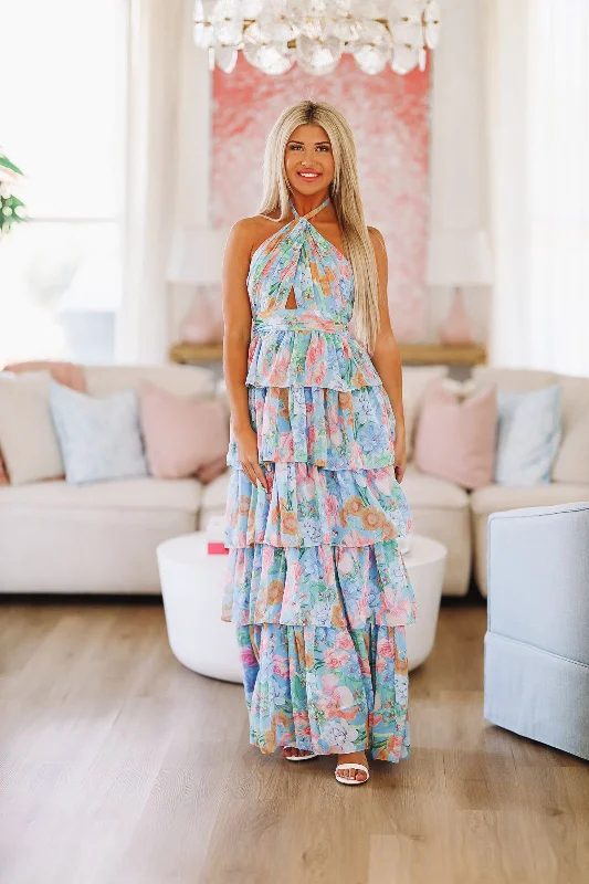 Stay True to You Maxi Dress - Blue